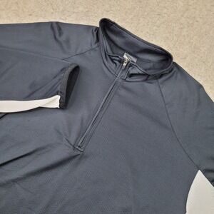 Vintage Nike Dri Fit 1/4 Zip Pullover Mens M Gray Performance Golf Mock‎ Neck
